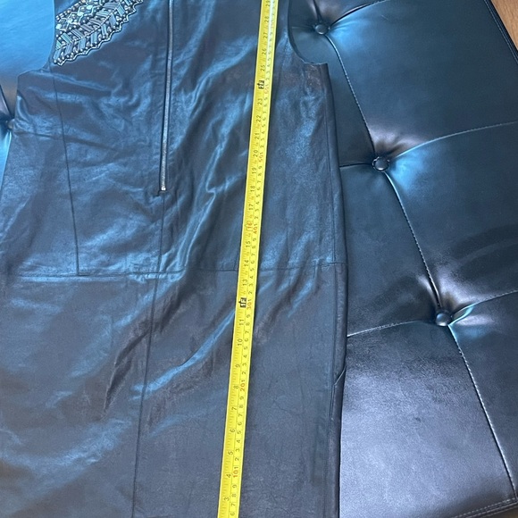 Sachin & Babi Leather Shift Embellished Dress - Picture 8 of 9